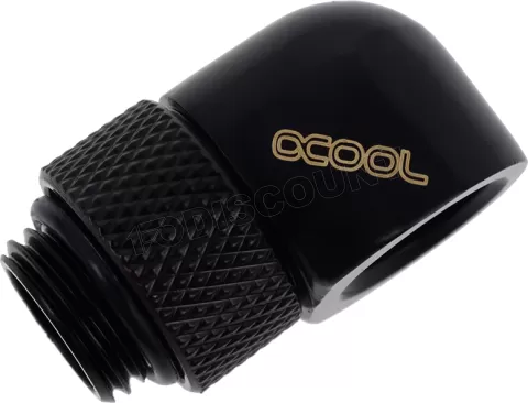 Photo de Raccord rotatif coudé pour G1/4 Alphacool Eiszapfen (Noir)