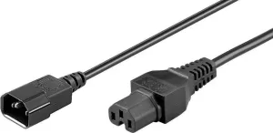 Photo de Rallonge Cable d'Alimentation C14 vers C15 1,8m (Noir)