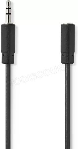 Photo de Rallonge Câble Jack 3,5mm Nedis M/F 3m (Noir)