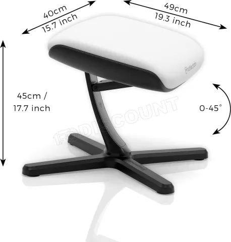 Photo de Repose-pieds Noblechairs Footrest 2 White Edition (Blanc)