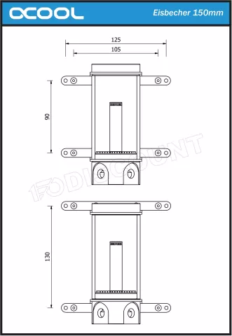 Photo de Réservoir Alphacool Eisbecher 150 (Transparent)