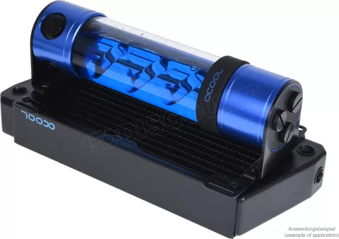 Photo de Réservoir Alphacool Eisbecher Helix 250 (Transparent/Bleu)