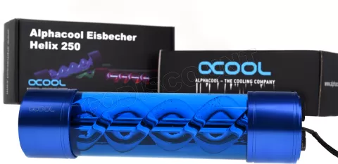 Photo de Réservoir Alphacool Eisbecher Helix 250 (Transparent/Bleu)