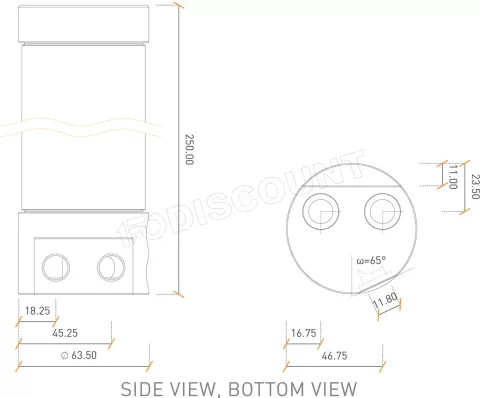 Photo de Réservoir Ekwb EK-RES X3 250 (Transparent/Noir)