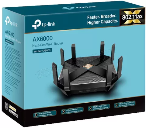 Photo de Routeur WiFi TP-Link Archer AX6000 (AC6000) Bi-Bande (Noir)