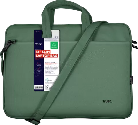 Photo de Sacoche Ordinateur Portable Trust Eco Bologna 16"max (Vert)