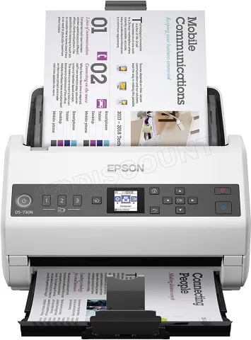 Photo de Scanner Epson WorkForce DS-730N recto-verso (Blanc)