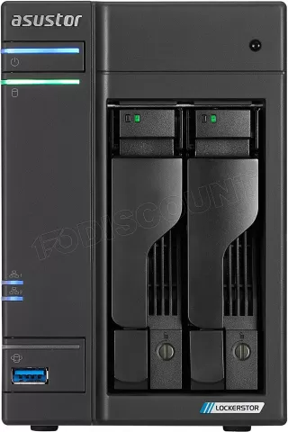 Photo de Serveur NAS Asustor Lockerstor 2 Gen2 AS-6702T - 2 baies (Noir)