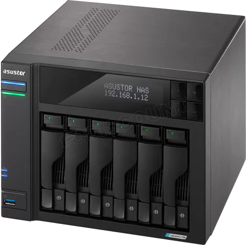 Photo de Serveur NAS Asustor Lockerstor 6 Gen2 AS-6706T - 6 baies (Noir)