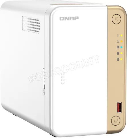 Photo de Serveur NAS Qnap TS-262 4Go - 2 baies (Blanc)