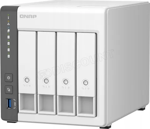 Photo de Serveur NAS Qnap TS-433 4Go - 4 baies (Blanc)