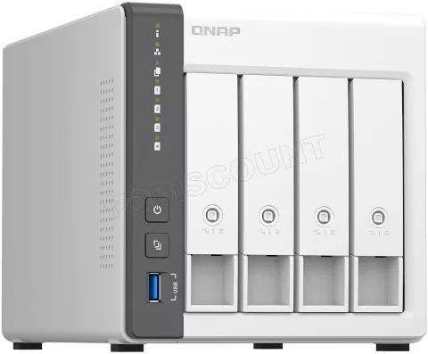 Photo de Serveur NAS Qnap TS-433 4Go - 4 baies (Blanc)