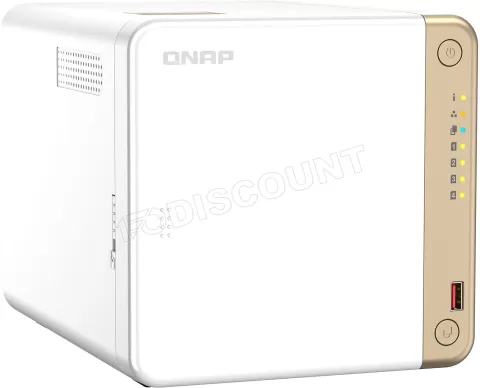 Photo de Serveur NAS Qnap TS-462 4Go - 4 baies (Blanc/Or)