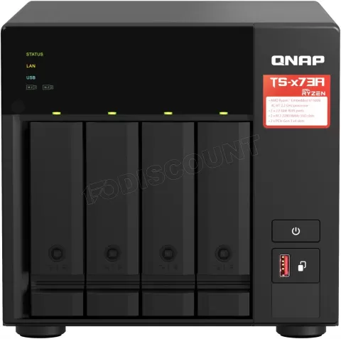 Photo de Serveur NAS Qnap TS-473 8Go - 4 baies (Noir)