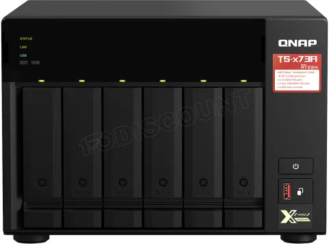 Photo de Serveur NAS Qnap TS-673A 8Go - 6 baies (Noir)