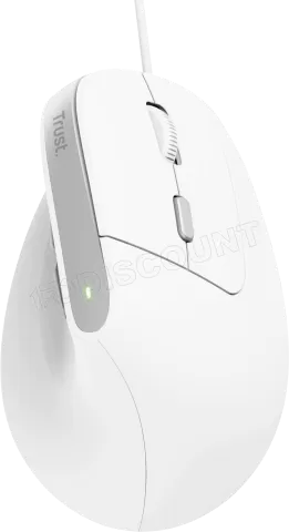 Photo de Souris filaire ergonomique Trust Bayo II (Blanc)