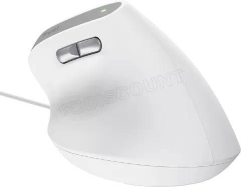 Photo de Souris filaire ergonomique Trust Bayo II (Blanc)