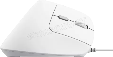 Photo de Souris filaire ergonomique Trust Bayo II (Blanc)