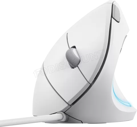 Photo de Souris filaire ergonomique Trust Verto (Blanc)