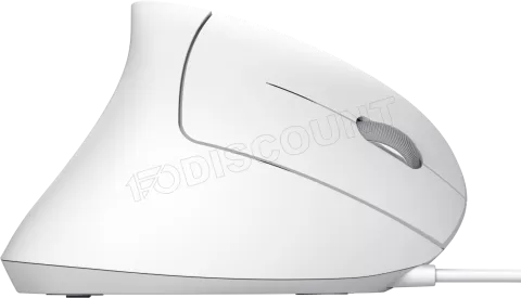 Photo de Souris filaire ergonomique Trust Verto (Blanc)