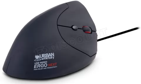 Photo de Souris filaire ergonomique Urban Factory Ergo Next pour droitier (Noir)