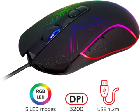 Photo de Souris filaire Gamer Advance GTA 230 RGB (Noir)