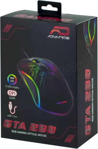 Photo de Souris filaire Gamer Advance GTA 230 RGB (Noir)