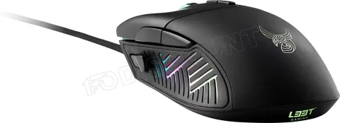 Photo de Souris filaire Gamer Ergonomique L33T Gaming Gungnir RGB (Noir)