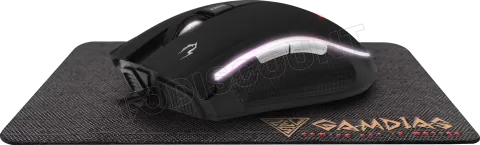 Photo de Souris filaire Gamer Gamdias Zeus E2 RGB avec Tapis de souris (Noir)