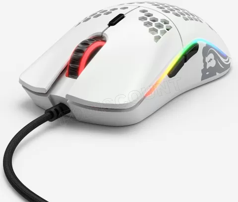 Photo de Souris filaire Gamer Glorious PC Gaming Race Model O Minus (O-) RGB (Blanc)