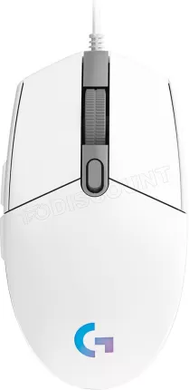 Photo de Souris filaire Gamer Logitech G102 LightSync RGB (Blanc)