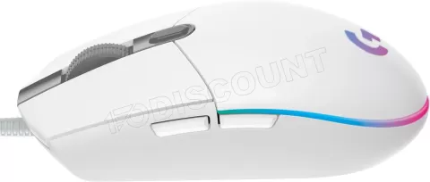Photo de Souris filaire Gamer Logitech G102 LightSync RGB (Blanc)
