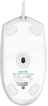 Photo de Souris filaire Gamer Logitech G203 LightSync (Blanc)