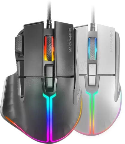 Photo de Souris filaire Gamer Mars Gaming MM-XT RGB (Blanc)