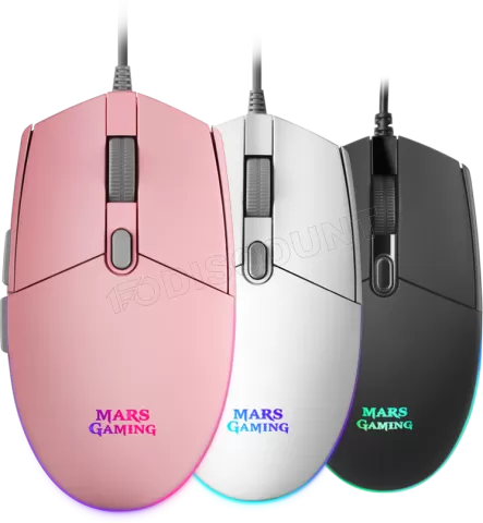 Photo de Souris filaire Gamer Mars Gaming MMG RGB (Rose)