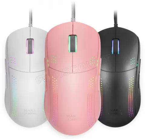 Photo de Souris filaire Gamer Mars Gaming MMPro RGB (Rose)