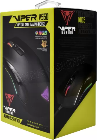 Photo de Souris filaire Gamer Patriot Viper V550 RGB (Noir)