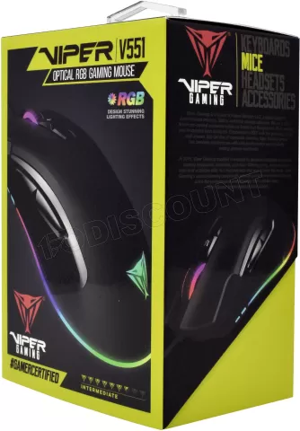 Photo de Souris filaire Gamer Patriot Viper V551 RGB (Noir)