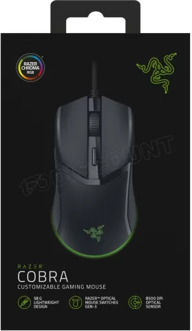 Photo de Souris filaire Gamer Razer Cobra RGB (Noir)