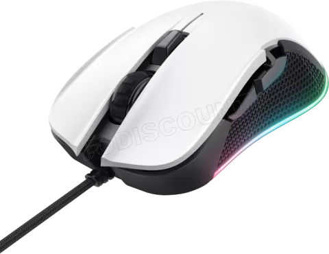 Photo de Souris filaire Gamer Trust GXT 922 Ybar RGB (Blanc)