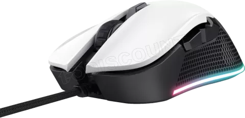 Photo de Souris filaire Gamer Trust GXT 922 Ybar RGB (Blanc)