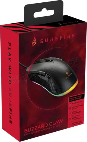 Photo de Souris filaire Gamer Verbatim SureFire Buzzard Claw RGB (Noir)