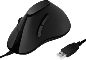 Photo de Souris filaire LogiLink verticale pour droitier (Noir)