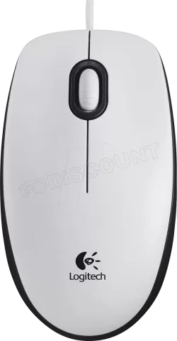 Photo de Souris filaire Logitech B100 Optical USB (Blanc)