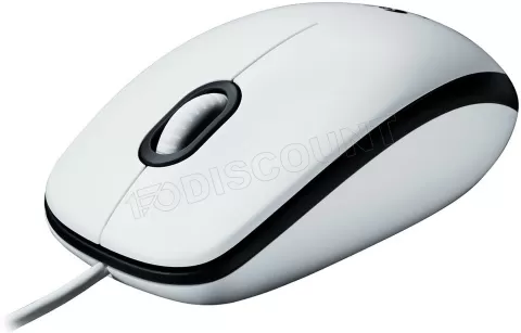 Photo de Souris filaire Logitech B100 Optical USB (Blanc)