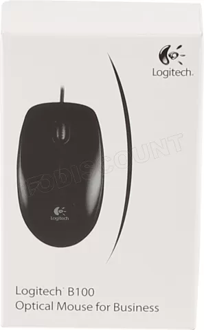 Photo de Souris filaire Logitech B100 Optical USB (Noir)