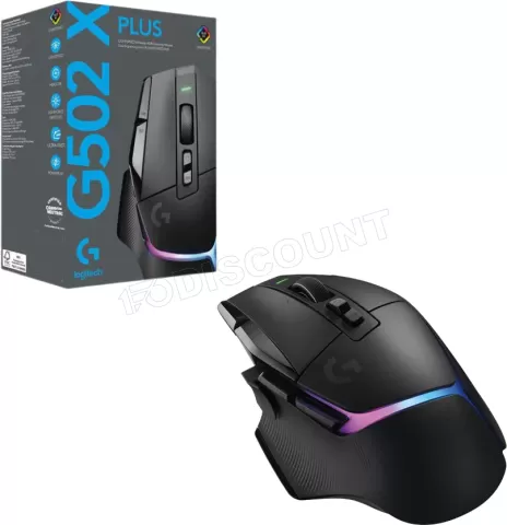 Photo de Souris filaire Logitech G502 X Plus RGB (Noir)