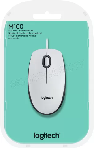 Photo de Souris filaire Logitech M100 (Noir/Blanc)