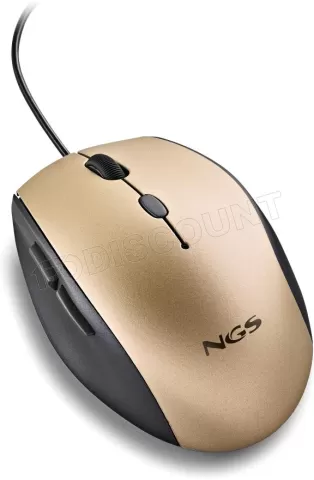 Photo de Souris filaire NGS Moth (Noir/Or)