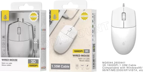 Photo de Souris filaire One+ Blanc